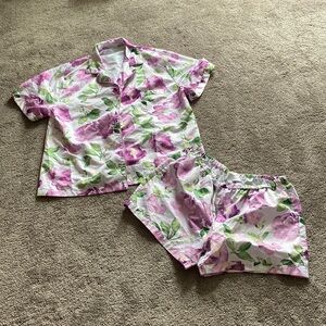 Wedding Star Floral Pajama Set SIZE M